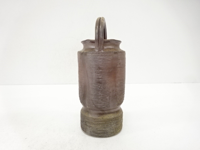  備前焼　森宝山造　手付花入